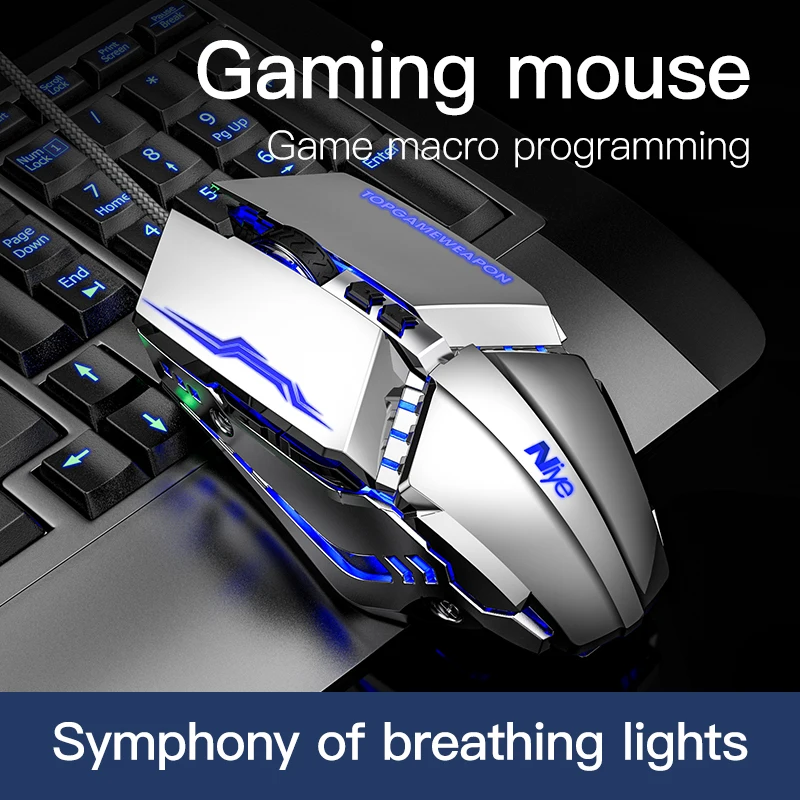 Ergonomic Gaming Mouse 7 Keys DPI Adjustable Wired Mouses For PC Computer Laptop Mice with Led Light Not Bluetooth Mouse Gamer