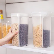 Герметичный горшок с собственным семейным кухонным резервуаром для хранения грубого злака, пластиковый горшок, зерно, грубые злаковые закуски, горшок с четырьмя сетками