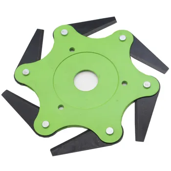 

6 Steel Blades Grass Trimmer Head Brush Cutter 65Mn Weed Brush Cutting Head Garden Power Tool Accessories For Lawn Mower