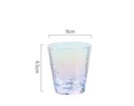 Прозрачная кристальная красочная Радужная Чеканная стеклянная чашка для виски вина водки бар клуб пиво творческие чашки для дома ZL294 - Цвет: 260ML