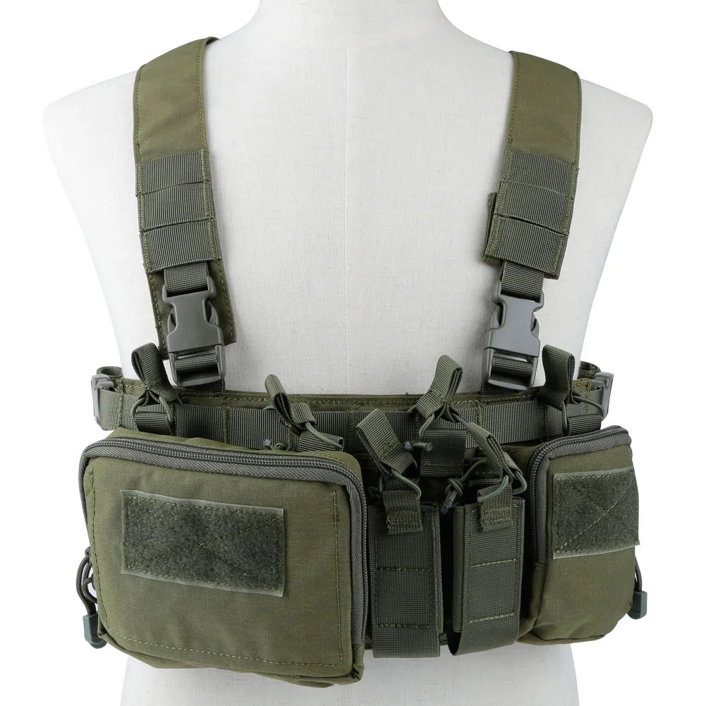  Tactical Vest Military Chest Rig Carrier Vests Airsoft Hunting Equipment with Molle Bag 5.56 Magazi