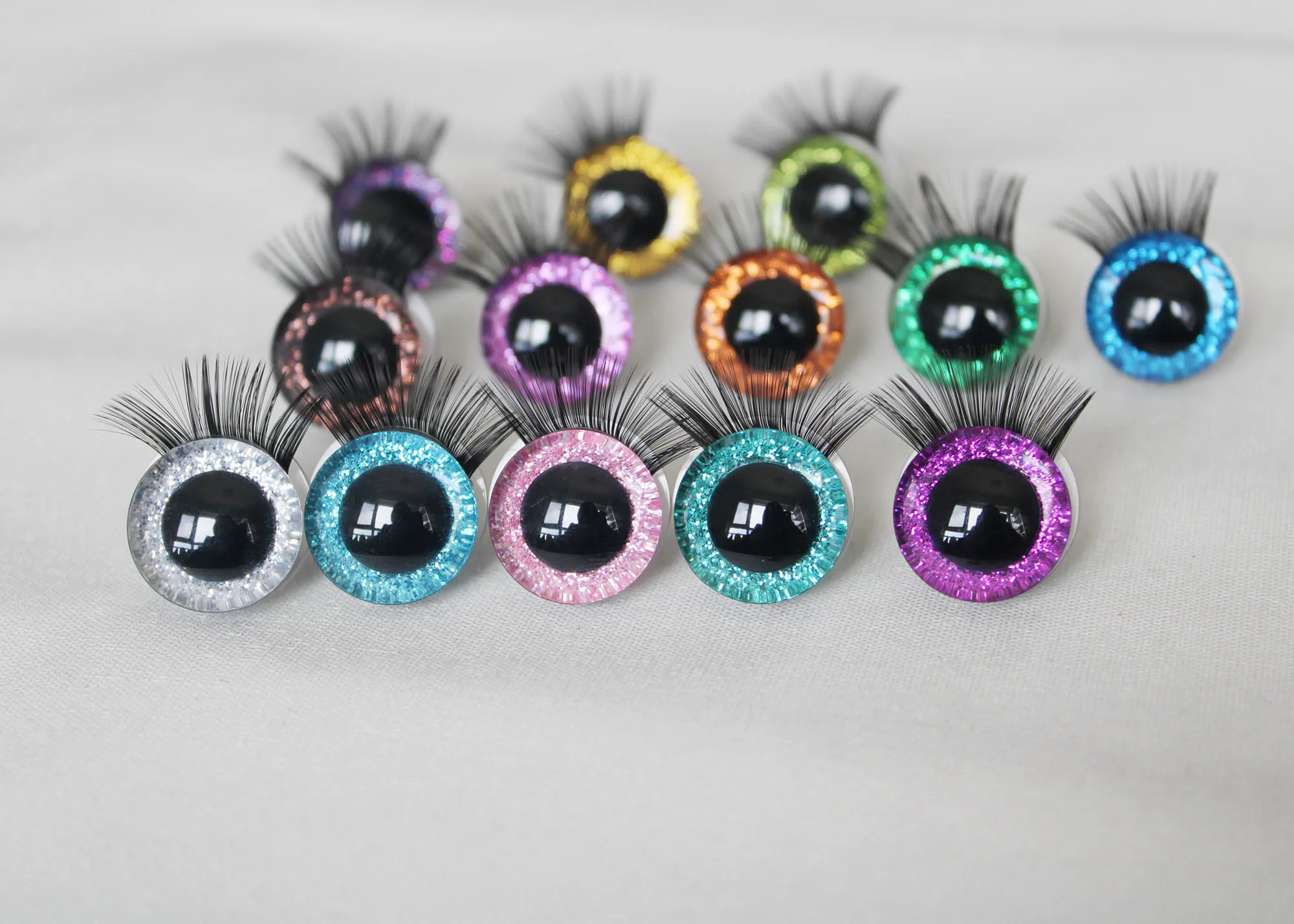 Moving Eyes Round 100 Pcs Plastic Eyes DIY Dolls Toys Puppets Amigurumi 