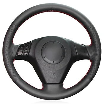 

Black PU Faux Leather DIY Hand-stitched Car Steering Wheel Cover for Mazda 3 Axela 2004-2009 Mazda 5 Mazda 6 Atenza Mazda MPV