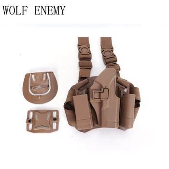 

Tactical Military Right Leg Thigh Holster W/ Magazine Torch Pouch Glock 17 19 22 23 31 32