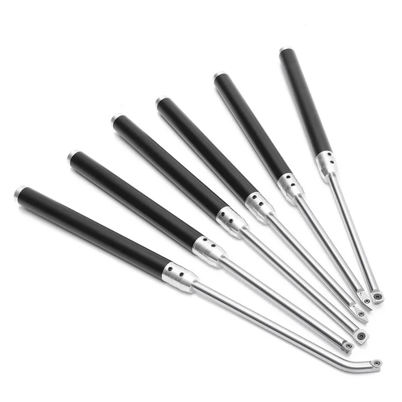 

Wood Turning Tool with Aluminum Alloy Handle and Carbide Insert Cutter Round Shank Woodworking Tool 6 Types High Quality