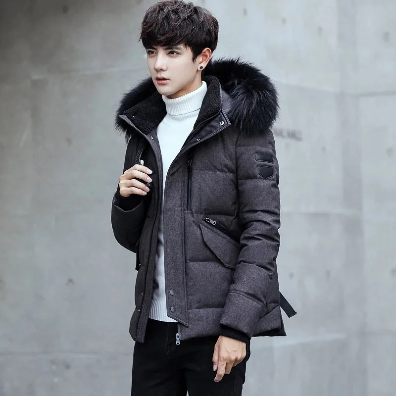 short black down jacket