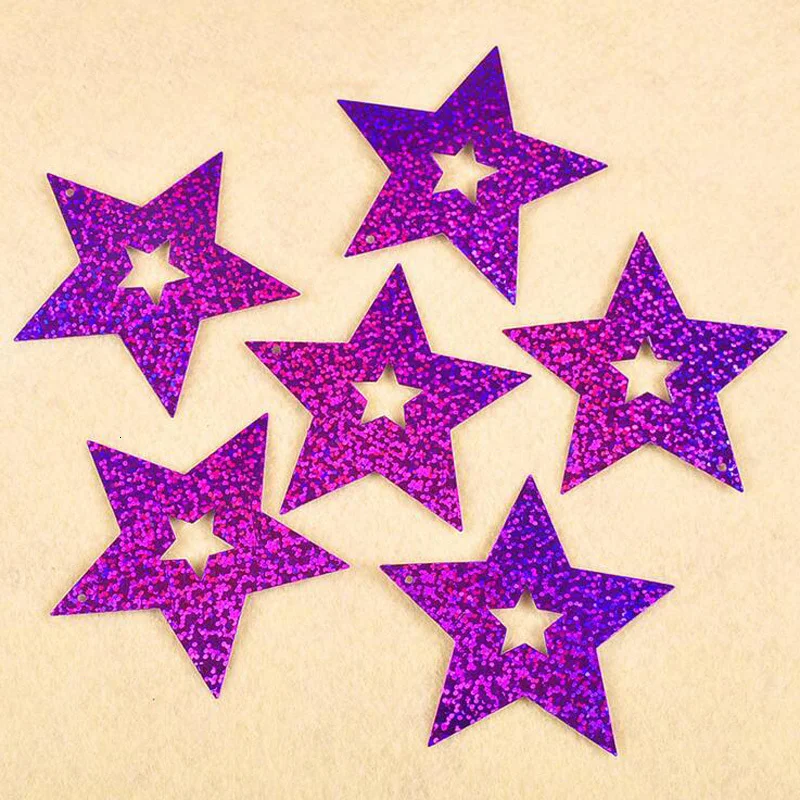 100 шт блестящие звезды картон карты подвеска в виде шара ленты Свадебные шары для украшения вечерние поставки 6 цветов дополнительно 100