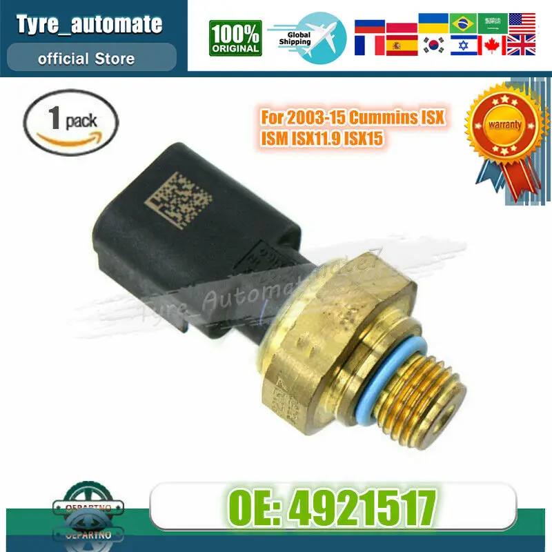 1x датчик давления масла двигателя 4921517 для Cummins ISX ISM ISX11.9 ISX15 2003-2015 | Автомобили и
