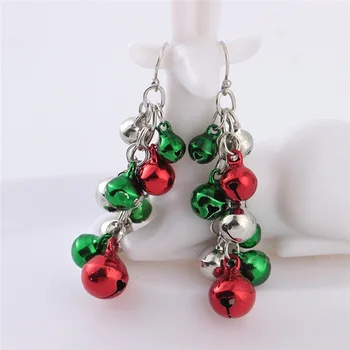

Christmas Red and Green Bell Tassel Pendant Earrings 2019 New Trend Statement Earring Jewelry Gifts