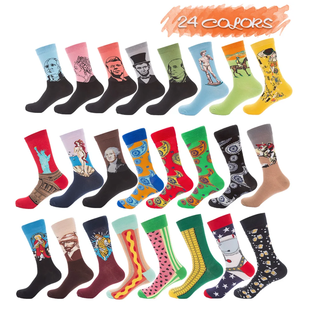 UGUPGRADE Happy Sock мужские носки с рисунками животных инопланетян Чили усы Ленивцы