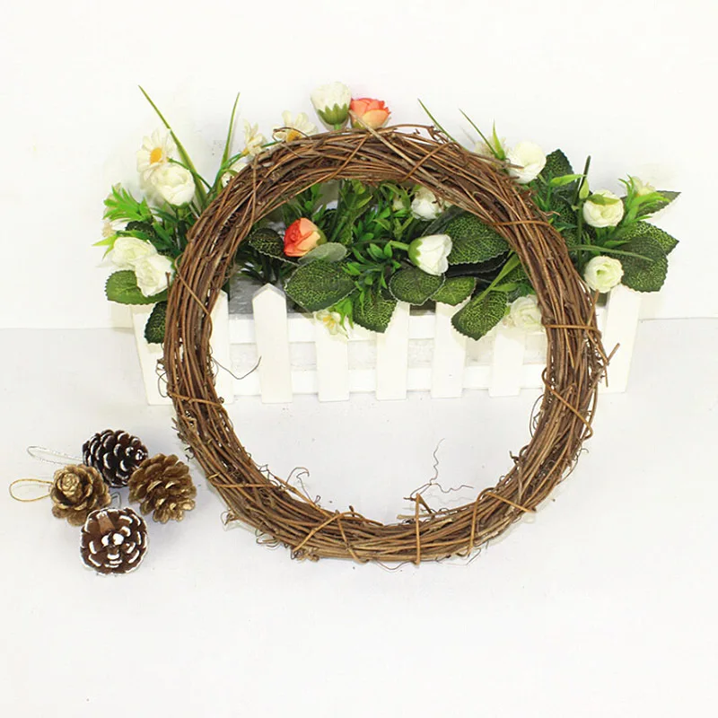 

Christmas Wreath Door Window Hanging Garland DIY Party Wedding Decoration Festival Home Party Supplies Easter Rattan 20/30/40cm