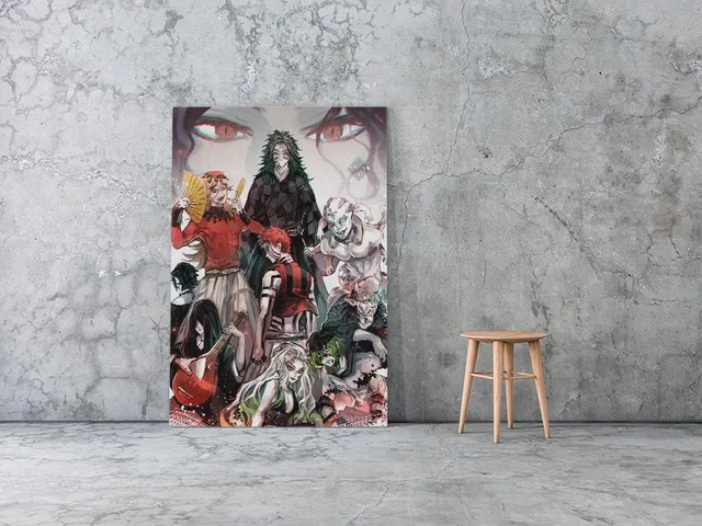 Luas superiores demônio slayer kimetsu não yaiba parede arte da lona para  sala de estar quarto estudo quarto dormitório arte decoração impressões -  AliExpress