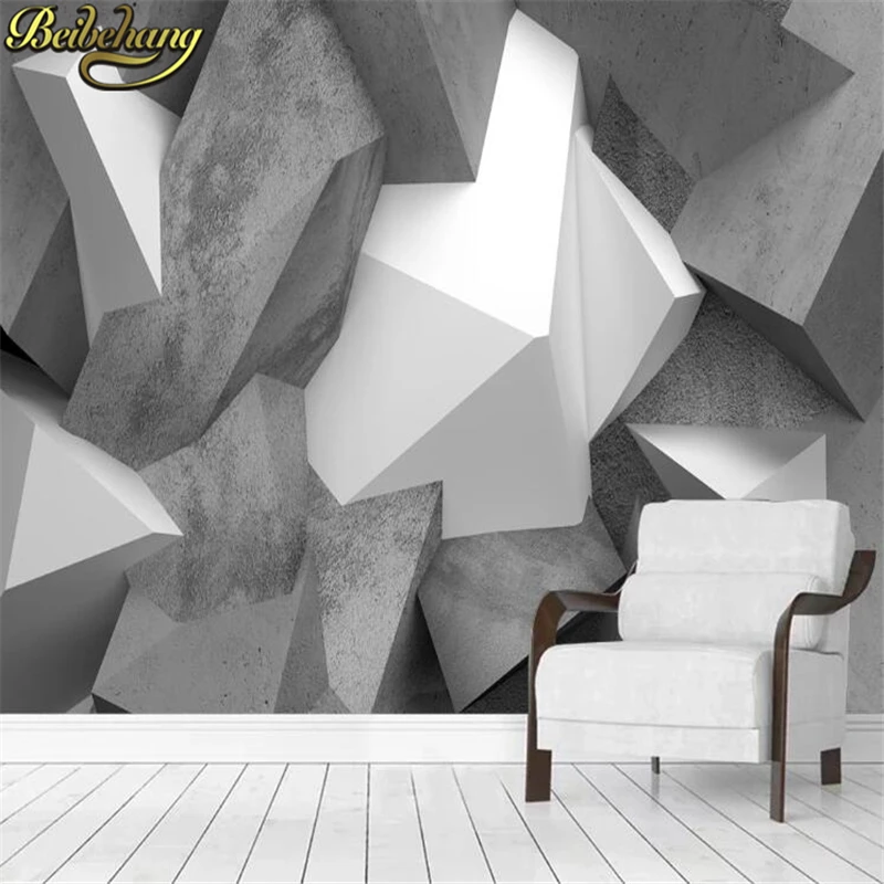 

beibehang custom 3D murals photo wall papers home decor Geometric cement wallpaper for living room papier peint mural bedroom