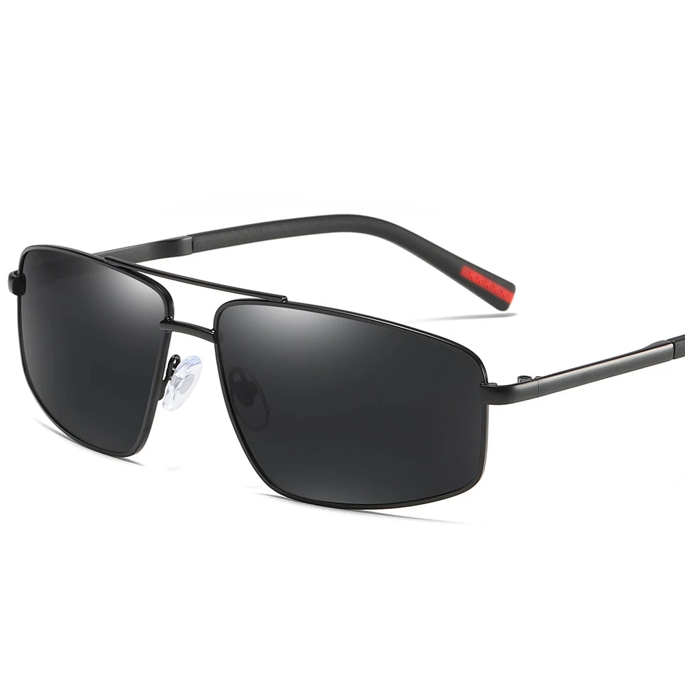 C1 black black HBK, новинка, поляризационные солнцезащитные очки, мужские, спортивные, крутые, черные, брендовые, солнцезащитные очки TR90, металлическая оправа, UV400, для вождения, металлическая петля, Oculos De Sol - Цвет линз: C1 black black