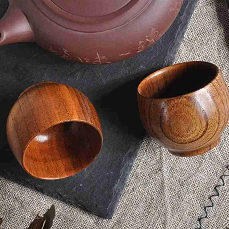 Wooden Tea Set, Small Tea Cup, Environmental Protection Wooden Cup, Pure Natural Wood Wine Cup