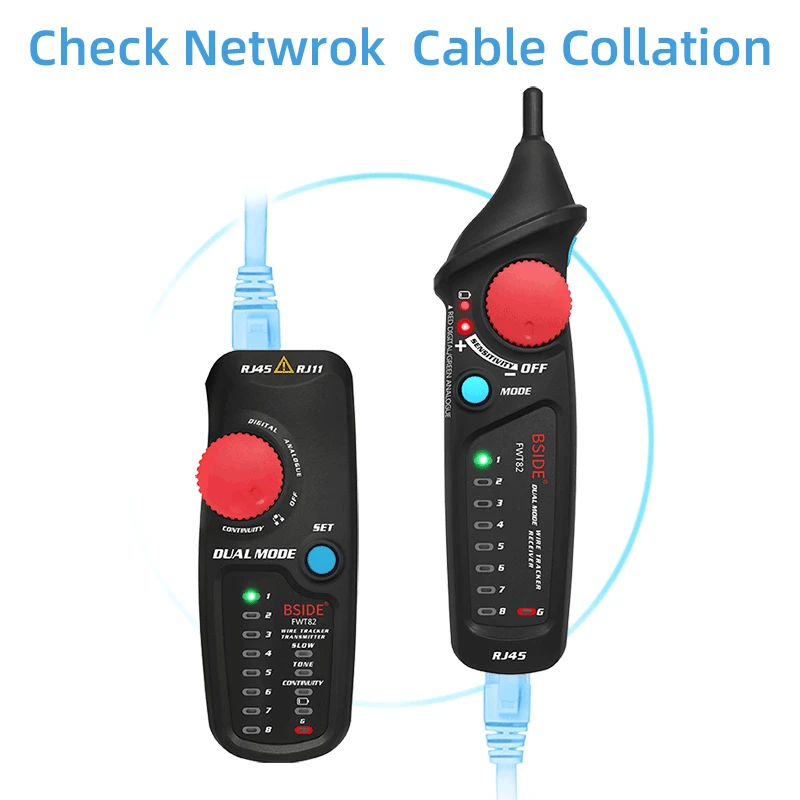 Тестер проводов BSIDE FWT82 двойной режим сетевой кабель трекер RJ45 RJ11 тонер для Ethernet