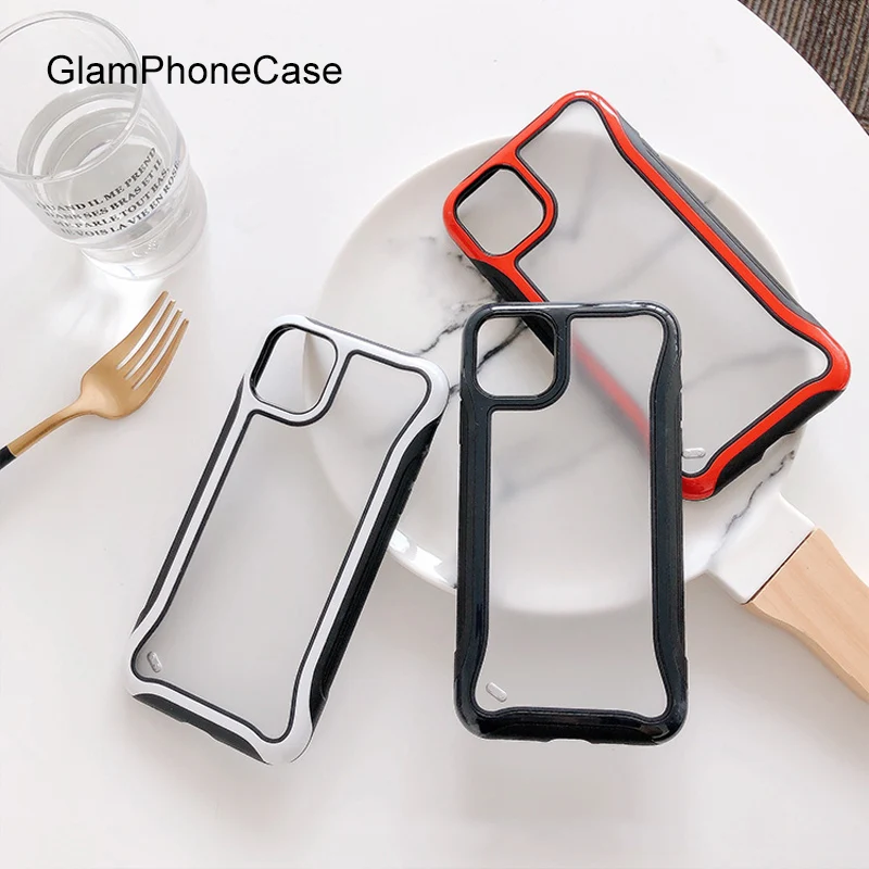 Чехол для телефона GlamPhoneCase с одноцветной каймой для iPhone11Pro/Max X XS Max XR, Жесткий Чехол для iPhone11 7 8 6 6s Plus