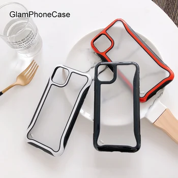 

GlamPhoneCase Solid Color Border Phone Case For iPhone11Pro/Max X XS Max XR Hard Case Cover For iPhone11 7 8 6 6s Plus Case