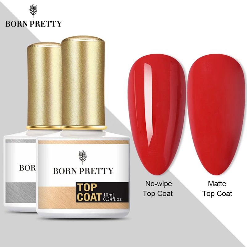 Базовое покрытие BORN PRETTY 10 мл без протирания верхнее матовый гель 6 отмачиваемый