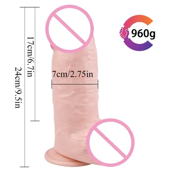 24*7CM Plus Thick Dildo Realistic Anal Dildos Huge Sucker Penis Malay Cock Giant Big Anus Dragon Dick Sex Toys for Women Lesbian 2