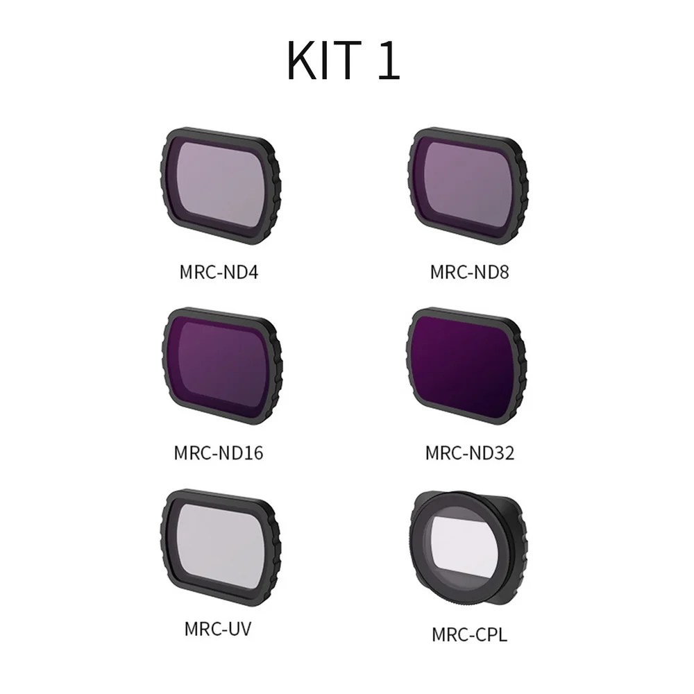 kit 1 OSMO карманный фильтр для камеры CPL/UV/ND 4 8 16 32/ND 4 8 16 32PL набор фильтров нейтральной плотности для DJI Osmo Карманный оптический стеклянный объектив - Цвет: kit 1