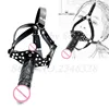 Double-Ended Dildos Gag Strap On Open Mouth Dong Plug PU Leather Harness Realistic Cock Bondage Adult Games Sex Toys For Couples 1