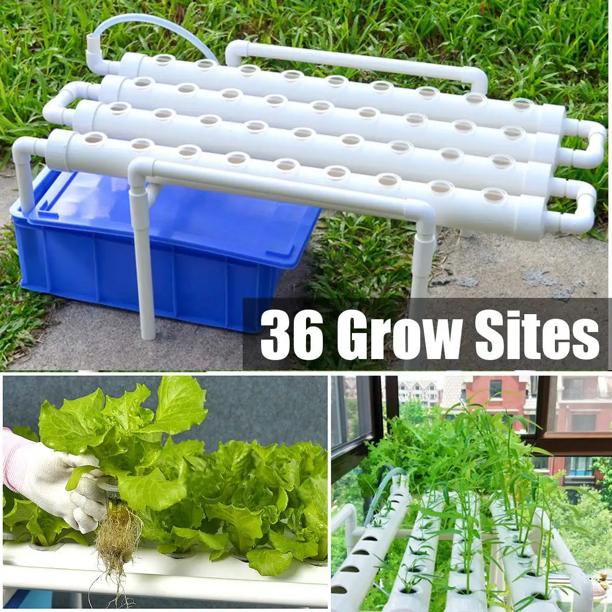 Hydroponic System Pots to Grow Kit Equipment Garden Vegetables Planting Box 36 Sites Hydroponic Rack Holder Soilless Seedling