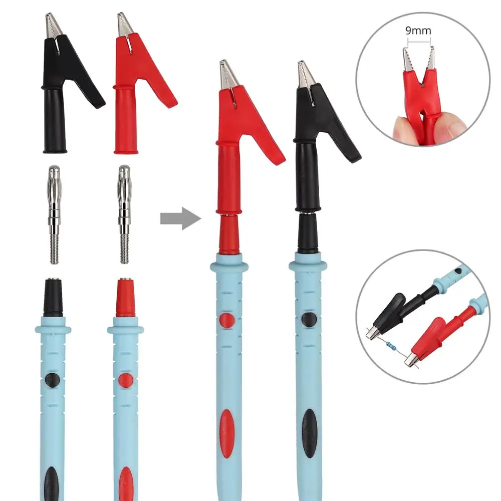 Najtaniej PROSTER multimetr prowadzi zestaw profesjonalne i zmodernizowane przewody pomiarowe zestaw pozłacane sondy multimetru zaciski krokodylkowe Test haki