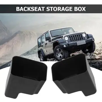 

2pcs Black Storage Box ABS Tray Organizer Auto Interior Accessories for Jeep Wrangler JL 2018-2019 Rear Seat Side