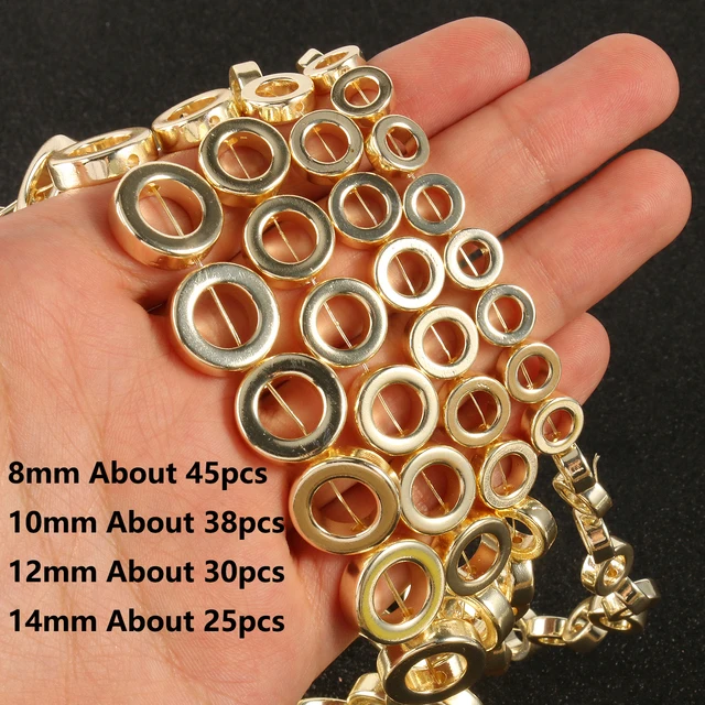 Natürliche Matte 9k Gold Überzogene Hämatit Stein Unregelmäßige Herz Stern Runde Lose Spacer Perlen für Schmuck Machen DIY Armband 15'' – Detail 3