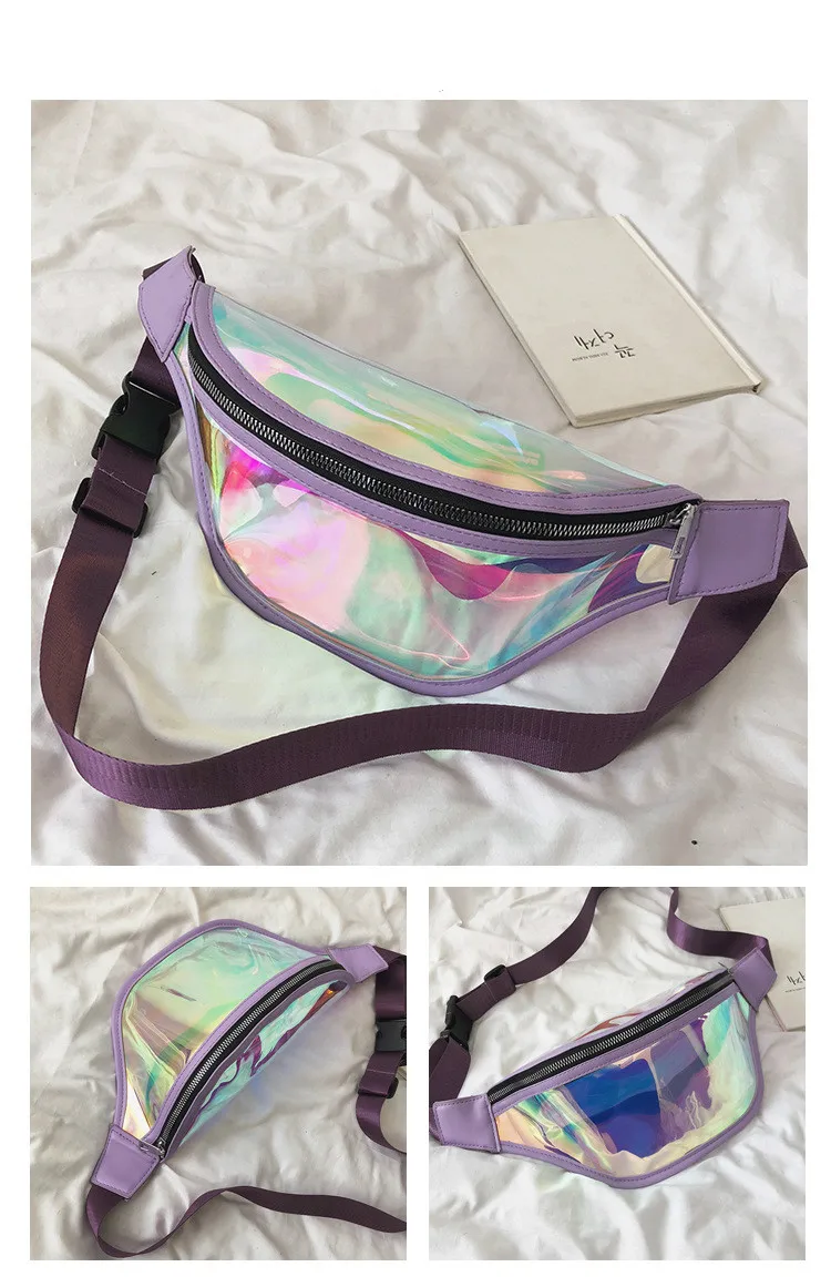 Модный пояс бум Сумка водонепроницаемая прозрачная панк голографическая поясная сумка Лазерная поясная сумка для женщин