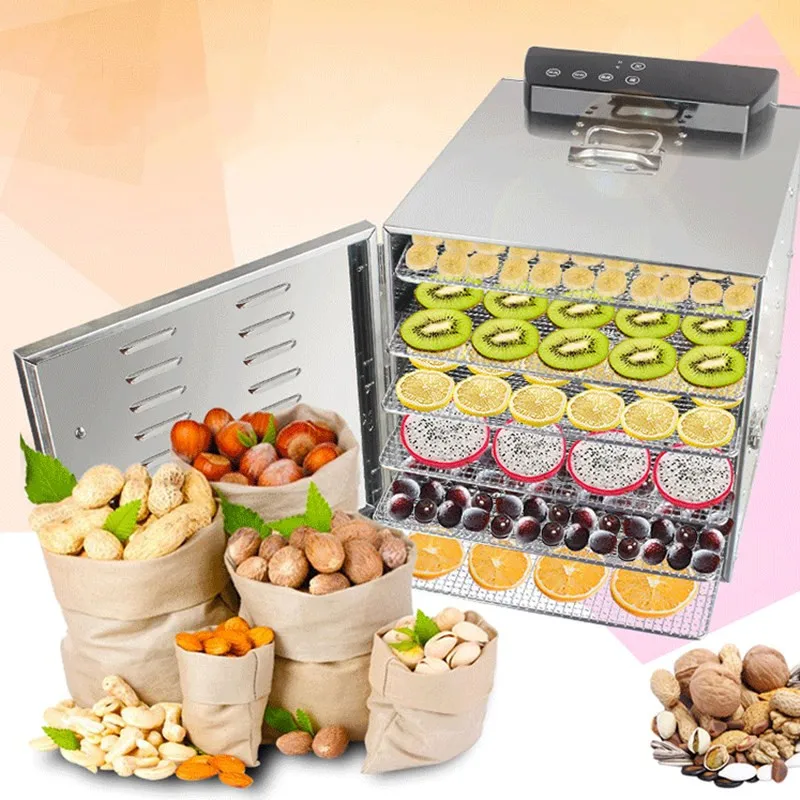 

110V/220V Stainless Steel Food Dehydrators Dryer Dried Fruit Machine Dryer, Fruit and Vegetable Medicinal Herbs, Meat Drying