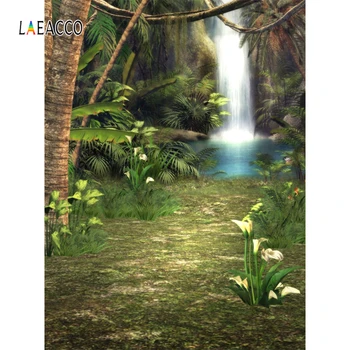 

Laeacco Fairytale Waterfall River Forest Photography Backgrounds Vinyl Customizable Photography Backdrops Props For Photo Studio