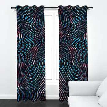 

High-end luxury Modern Colorful diamond lattice Curtains For KTV living room Bedroom Half-Blackout Drapes Indoor Sets