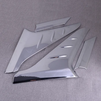 

CITALL 4pcs Chrome Rear Window Beveled-edge Side Wing Spoiler Triangle Cover Decor Trim Sticker Fit for Hyundai Kona 2018 2019