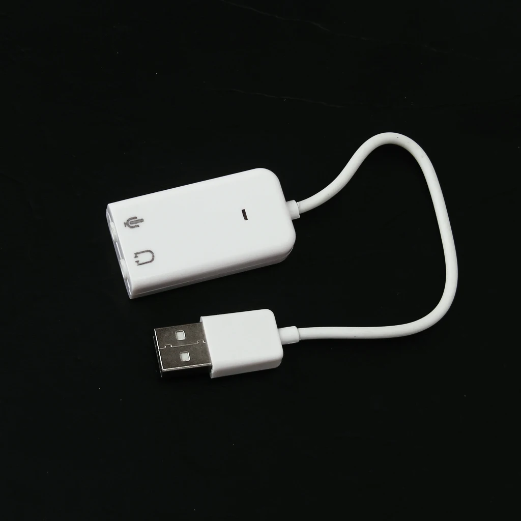USB 2.0 Virtual 7.1 Channel Audio Sound Surround Card Adapter For MacOS Vista Linux