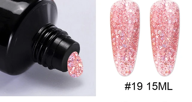 15ml Poly Acrylic Gel For Nail 22 Color Spangle Crystal Extension Gel UV/LED Light Quick Extension Nail Without Paper Holder&_&* 19