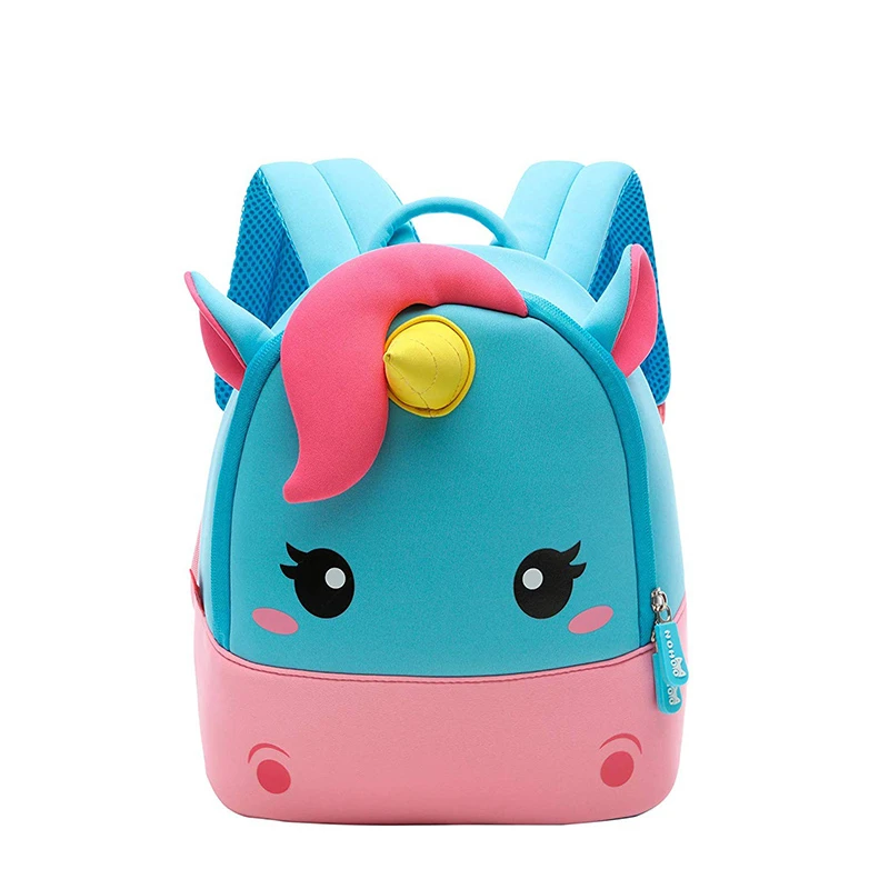 NOHOO School Backpack 3D Cartoon Unicorn bag For Girls Toddler backpack Kindergarten mini Kids Bags - 32919159173