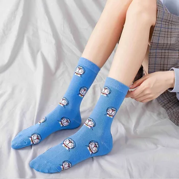 

2020 cat socks cartoon korean style women harajuku kawaii funny cute happy sock calcetines woman meias femme chaussettes