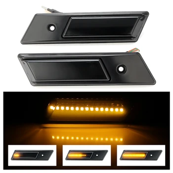 

For BMW E32 E34 E36 Side Lights Streamer Models Smoked Shell Cover Led Dynamic Turn Signal Light Marker Sequential Blinker Lamp