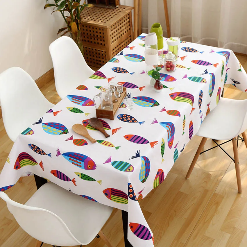

Modern Fish Table Cloth Cover Background Cloth Decor Dining Table Hotel Home Party Tablecloths Restaurant Banquet Toalha De Mesa