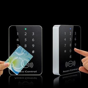 

ID Door Access Control System 125Khz Safety RFID Card Password Access Controller Keypad Machine Controller Keypad +5 Key Fobs
