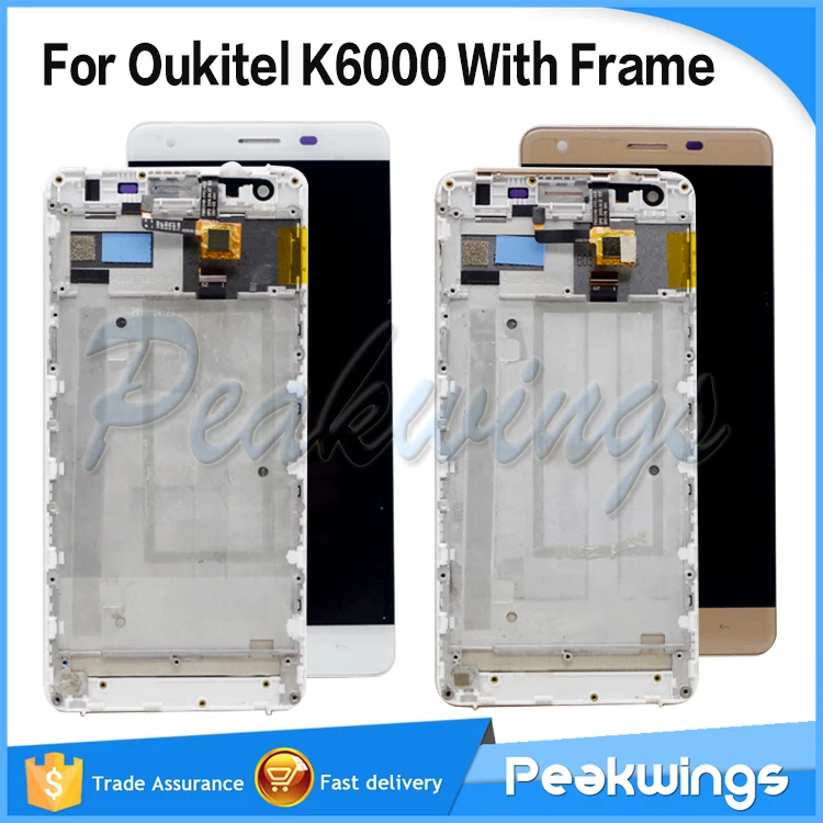 

Tested Quality LCD Display For Oukitel K6000 LCD Display Screen With Touch Screen Assembly with frame