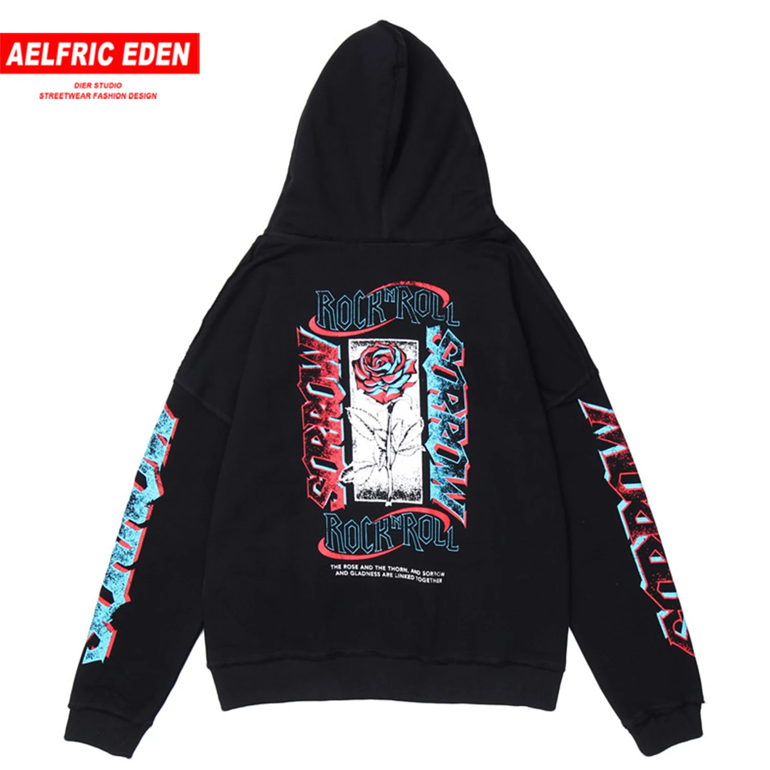 Aelfric Eden Rock Rose флисовые мужские толстовки с капюшоном Harajuku повседневные хлопковые пуловеры модные уличные толстовки