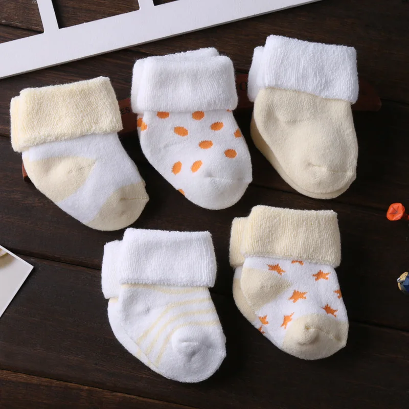 Зимние носки для малышей; сезон весна-лето; высокое качество; 5/6 пар/лот; носки для новорожденных; хлопковые Повседневные носки для малышей - Цвет: SK5008
