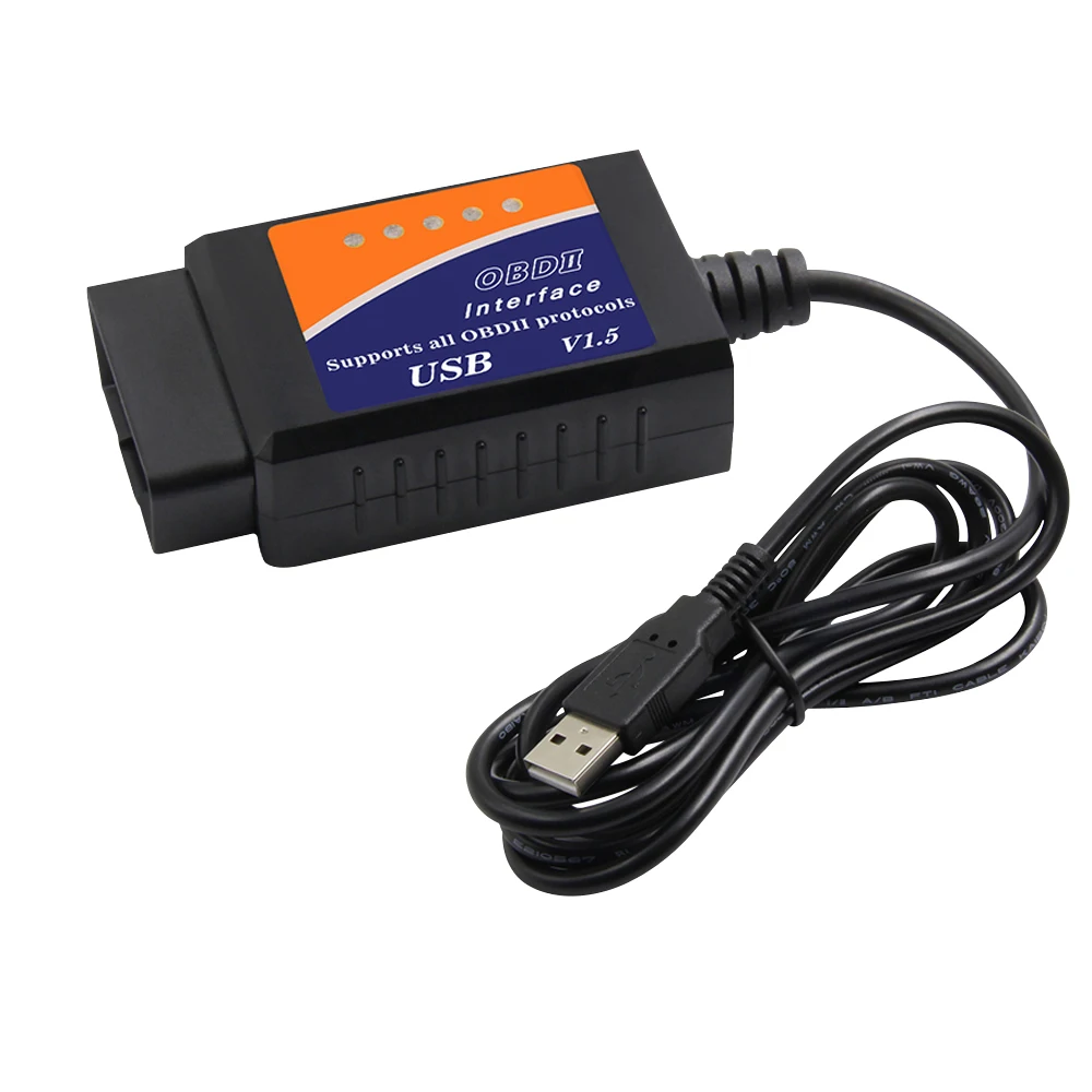 OBD2 сканер elm327 v1.5 USB PIC18F25K80 Автоматическая Диагностика сканер Код считыватель ELM 327 USB V1.5 для FORScan