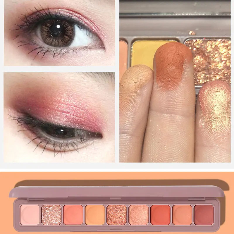9 Colors Glitter Shimmer Matte Nude Eyeshadow Palette Pigmented Metallic Shine Natural Eye Shadow For Makeup Cosmetic TSLM2