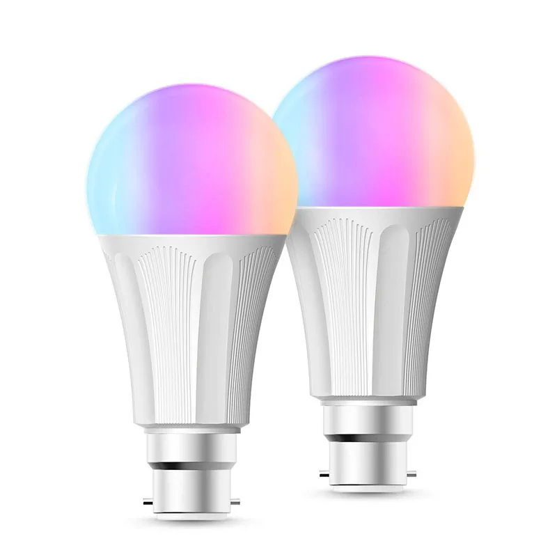 JLAPRIRA B22 E27 9W A60 Led Wifi Smart Lights Bulb Lamp Compatible With Alexa And Google