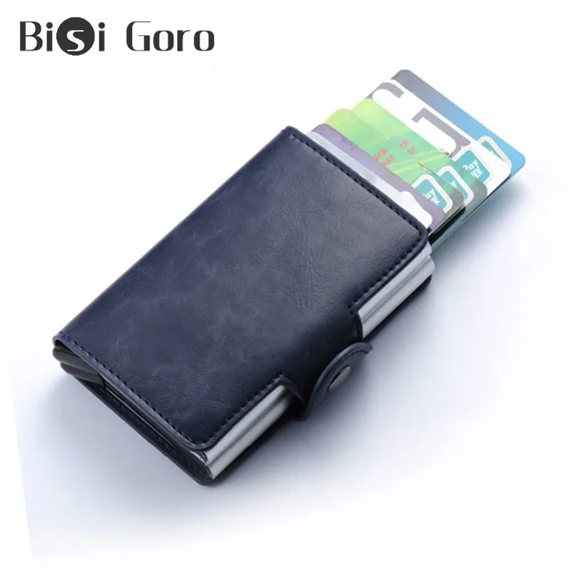 BISI GORO Противоугонный кредитный держатель для Карт Rfid блокирующий кошелек