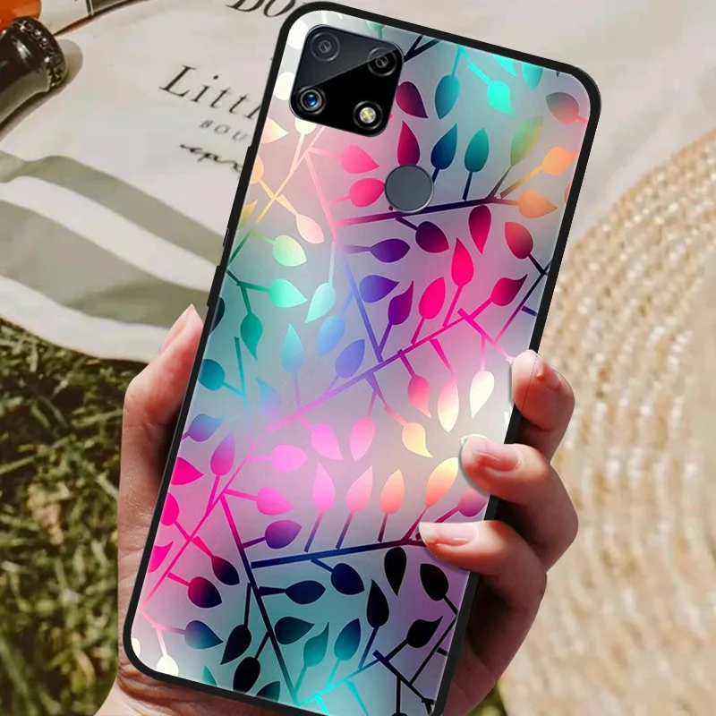 cell phone belt pouch For Realme C25s Case Silicon Back Cover Phone Case for Realme C25s RMX3195 C 25S C25 S Cases Realme C25s Soft bumper coque mous wallet Cases & Covers